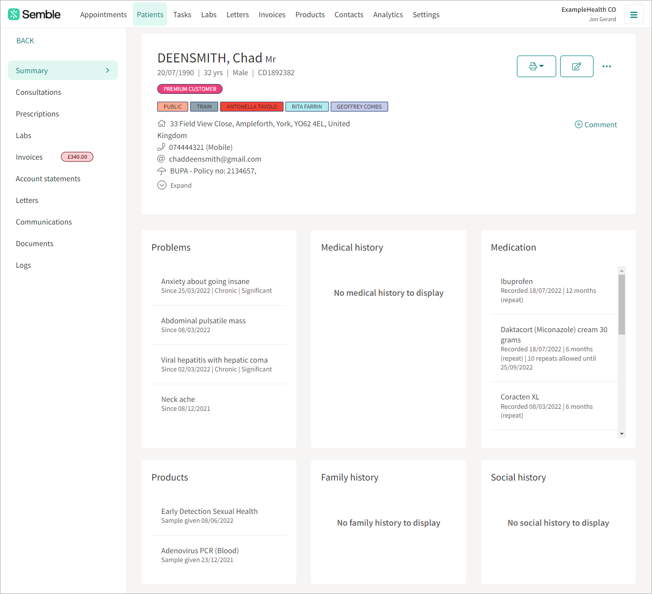 screenshot of Semble