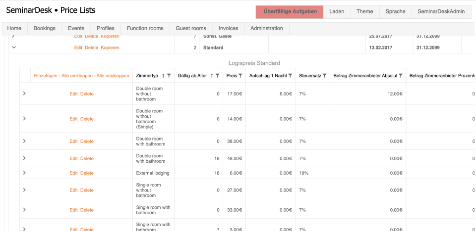 screenshot of SeminarDesk