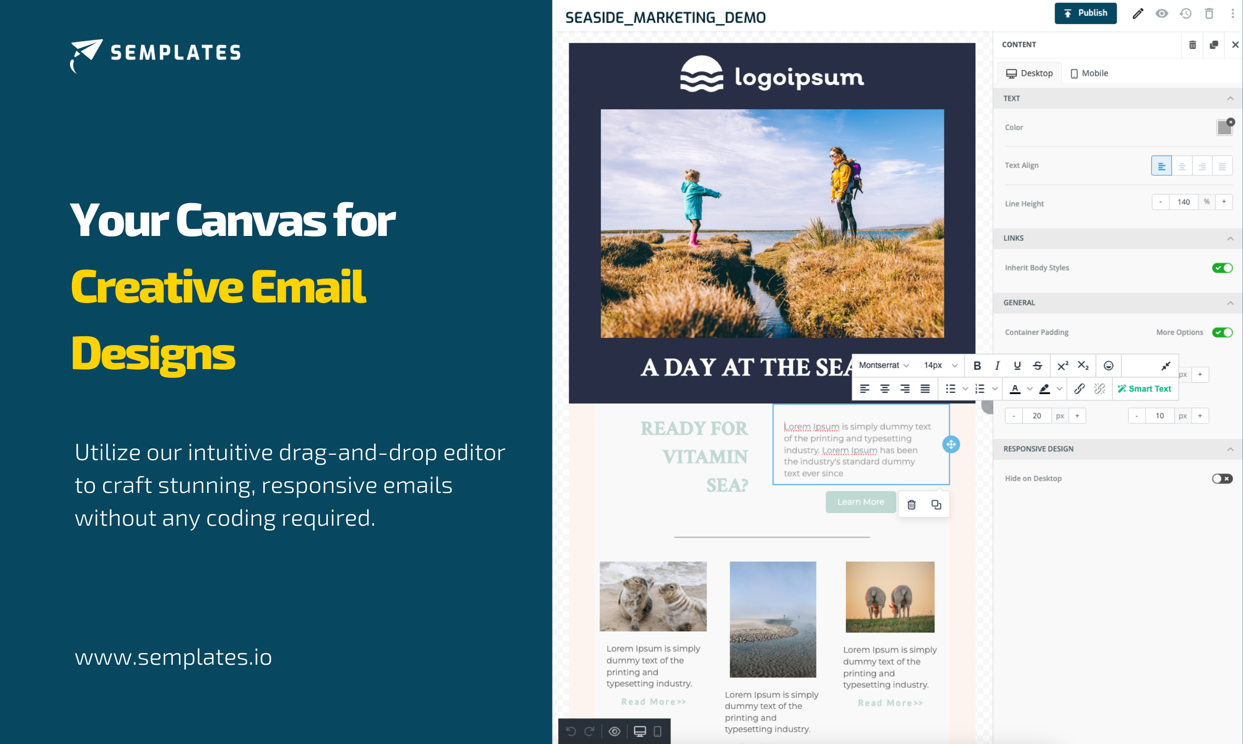 screenshot of Semplates