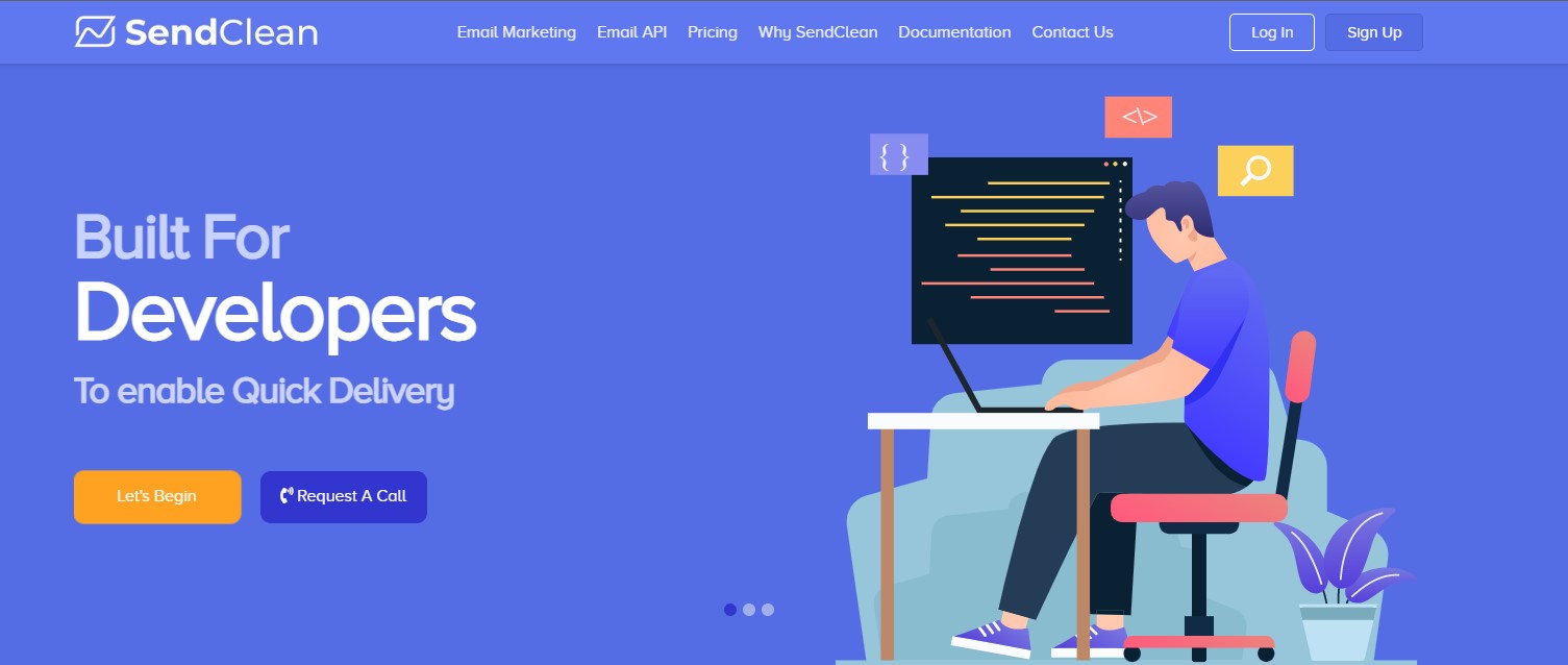 screenshot of SendClean