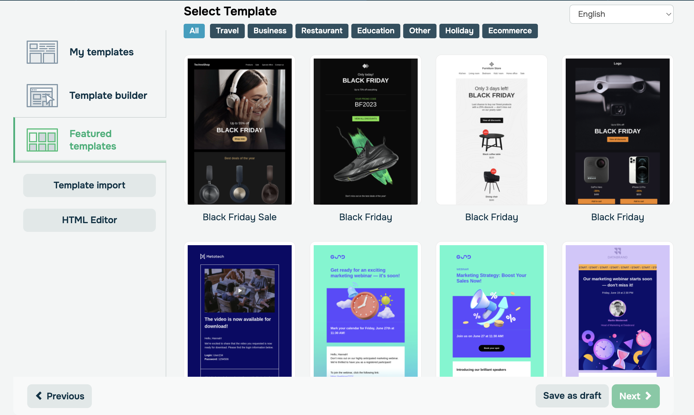 screenshot of SendPulse