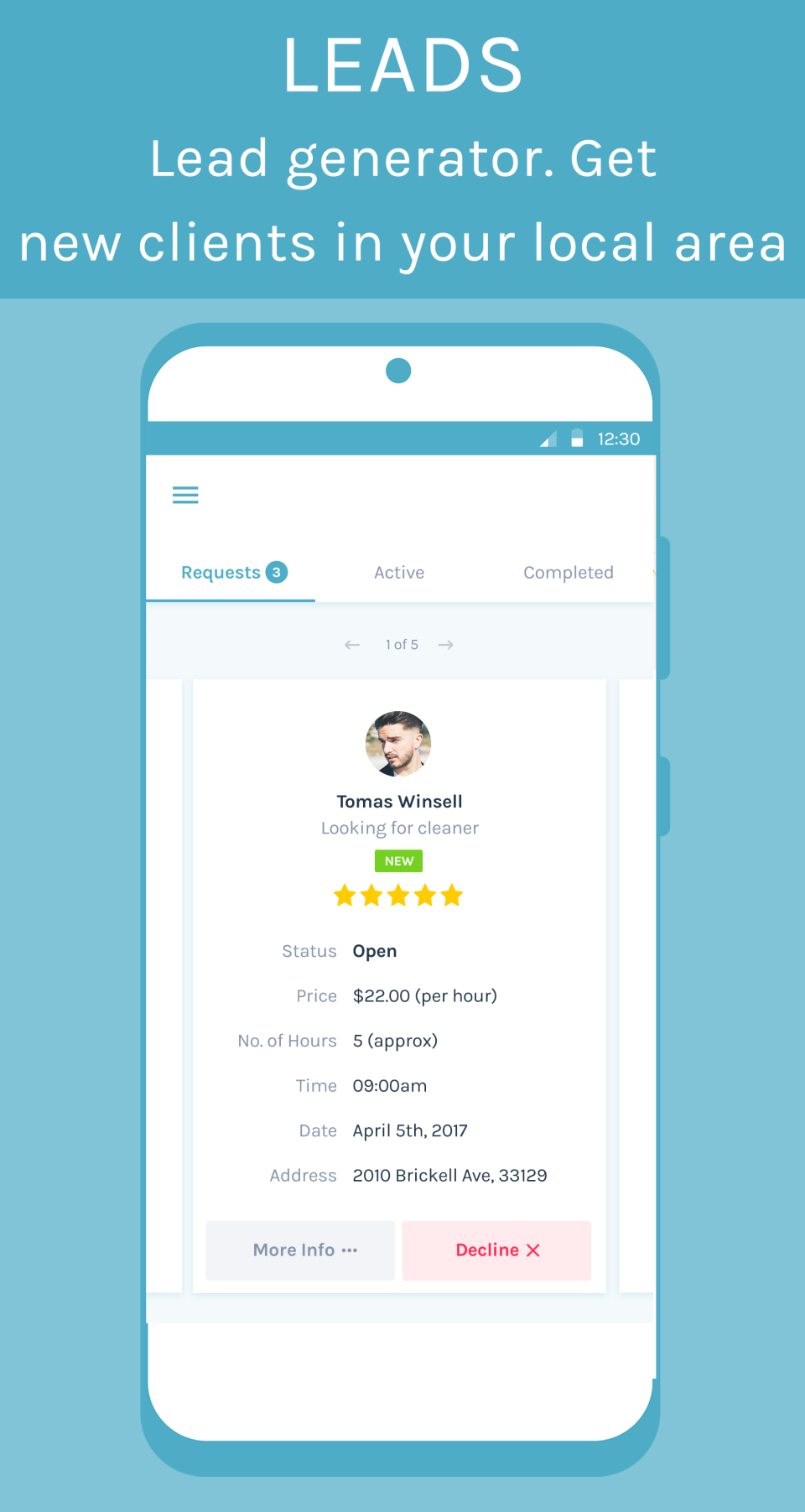 screenshot of SendWork