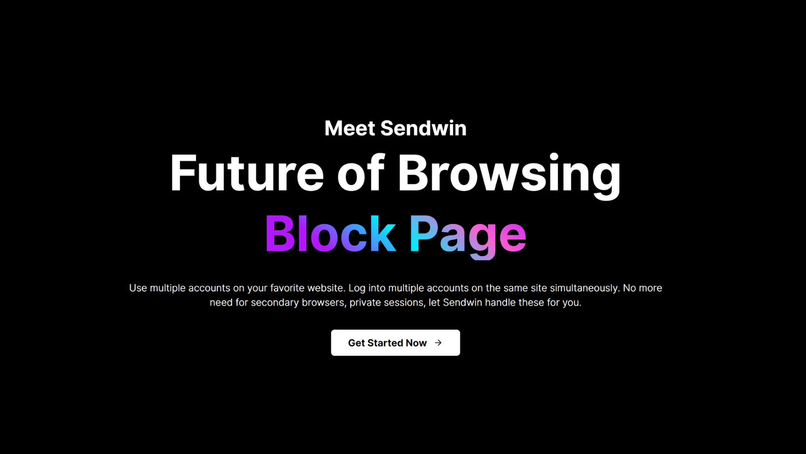 screenshot of Sendwin