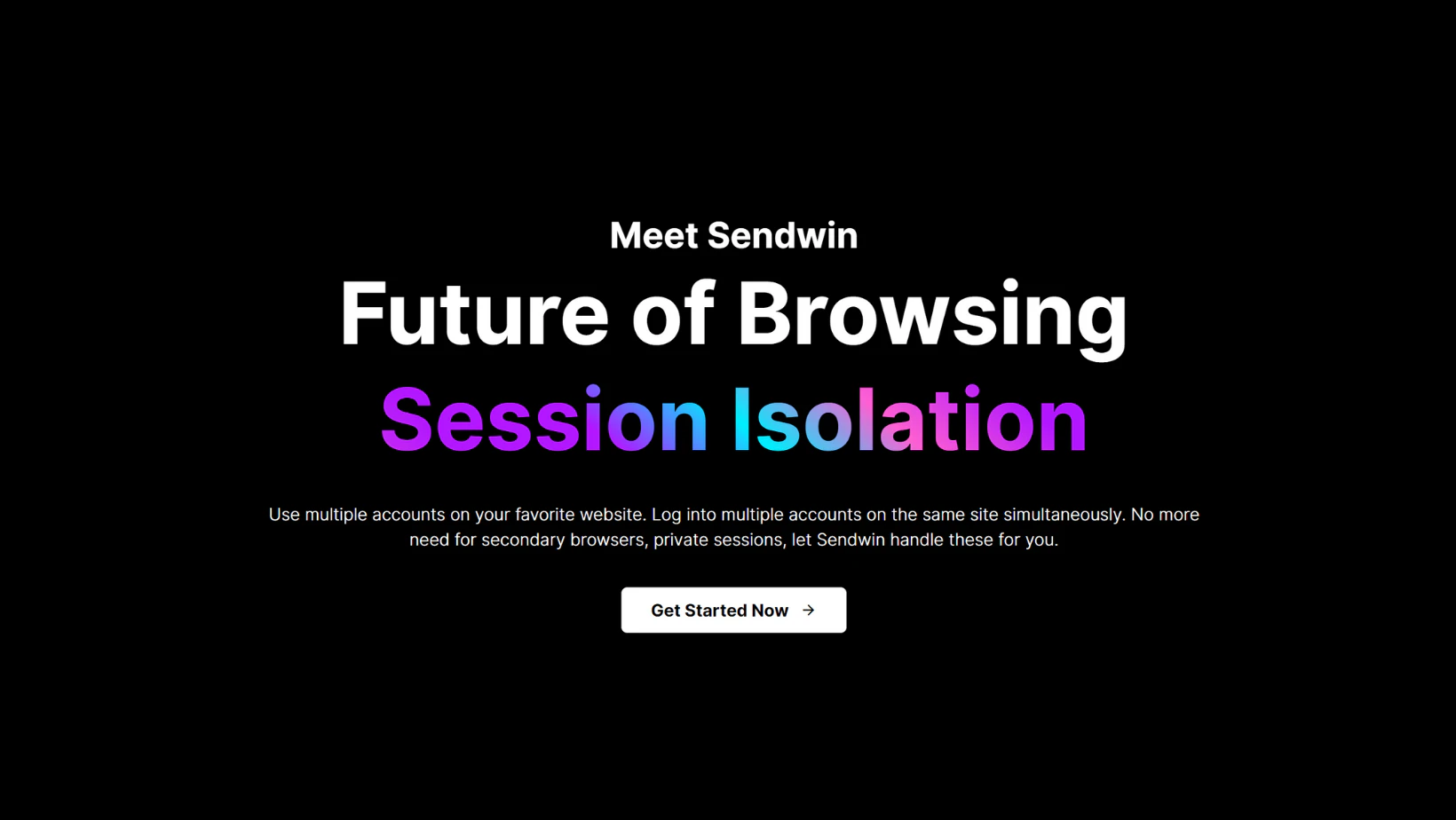 screenshot of Sendwin