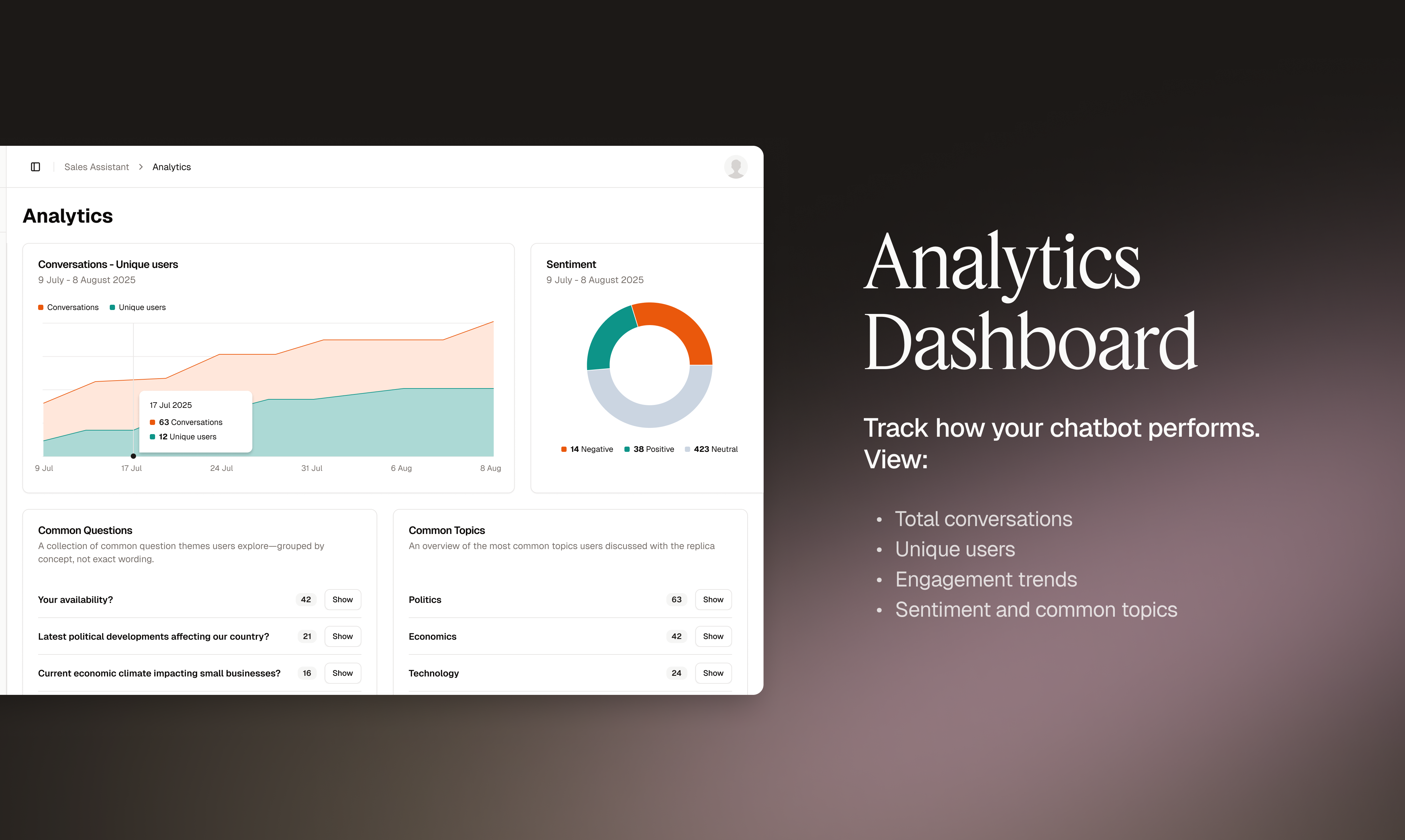 screenshot of Sensay