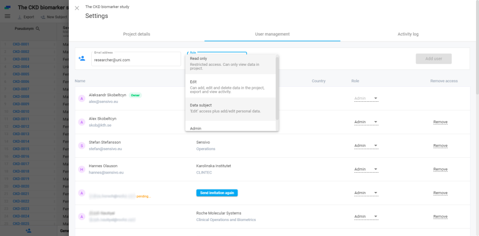 screenshot of Sensivo