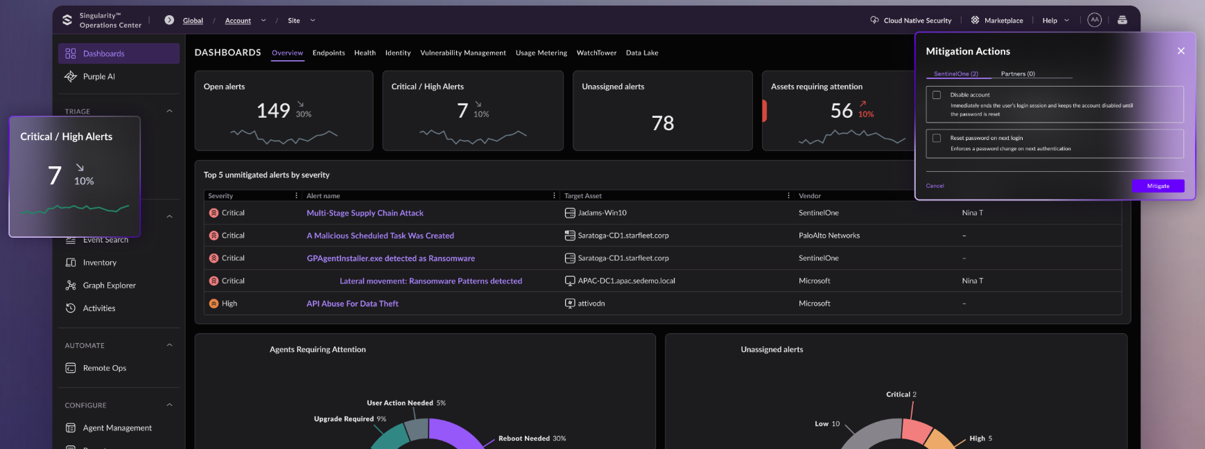 screenshot of SentinelOne