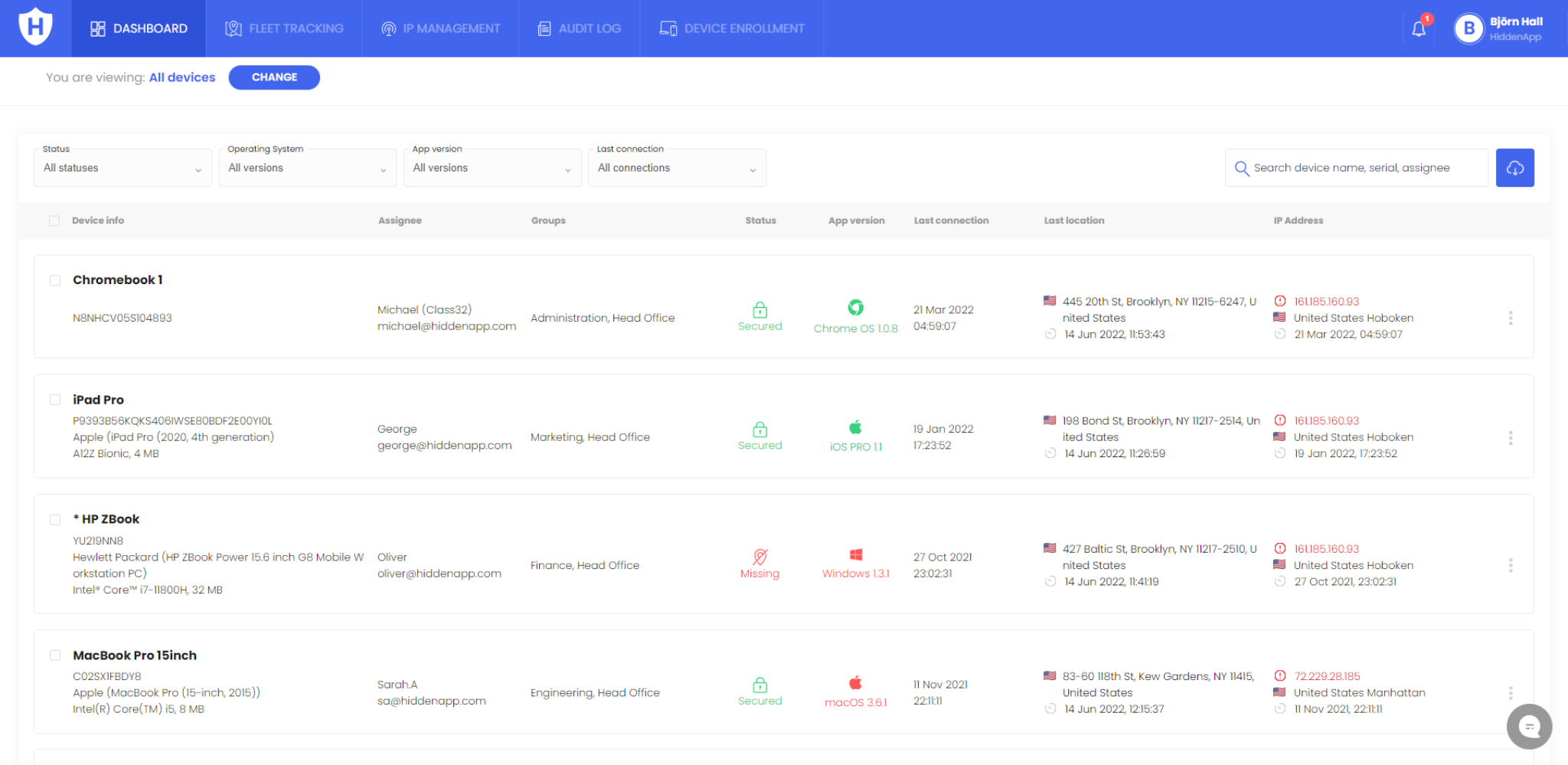 screenshot of Senturo