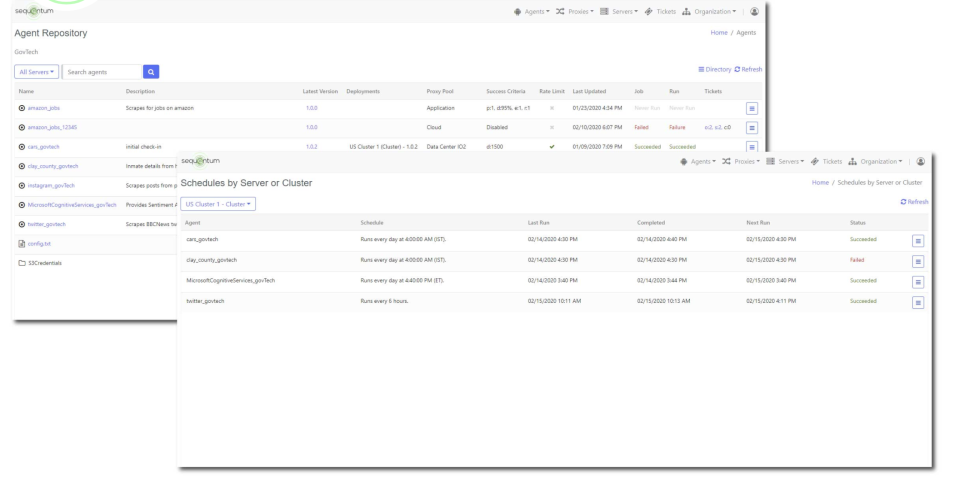 screenshot of Sequentum