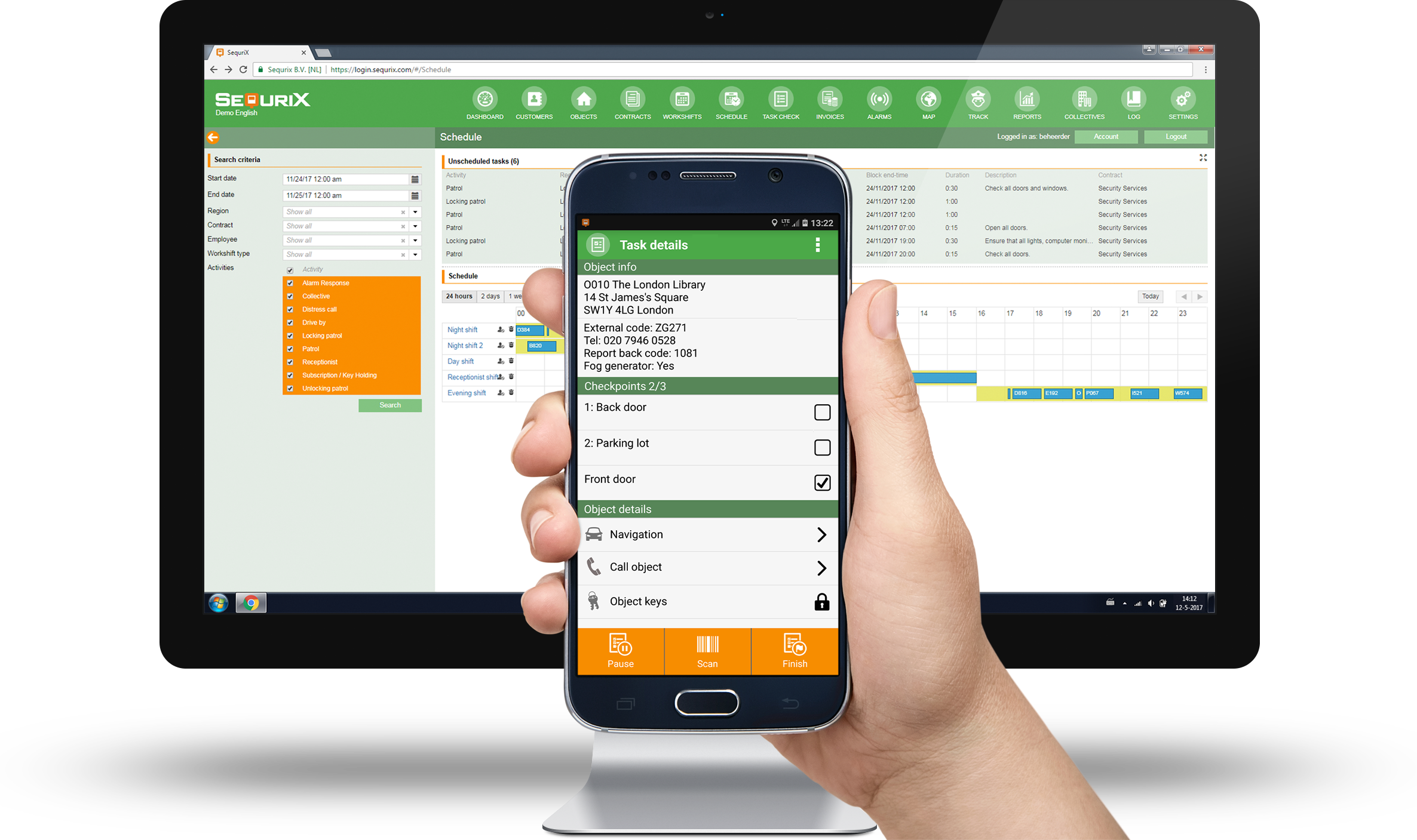 screenshot of SequriX