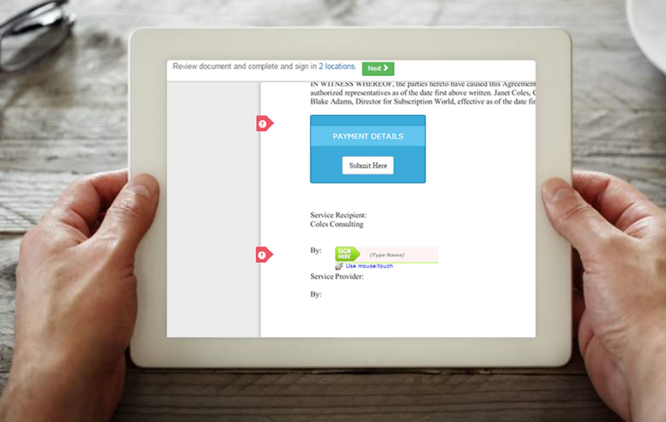 screenshot of Sertifi