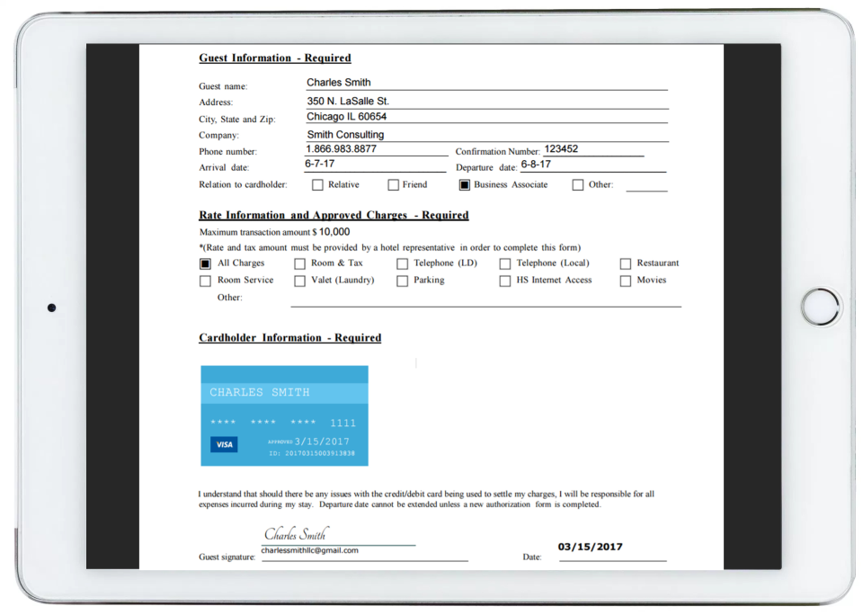 screenshot of Sertifi