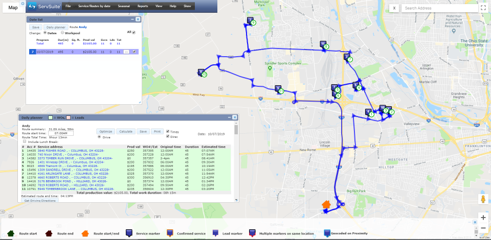 screenshot of ServSuite