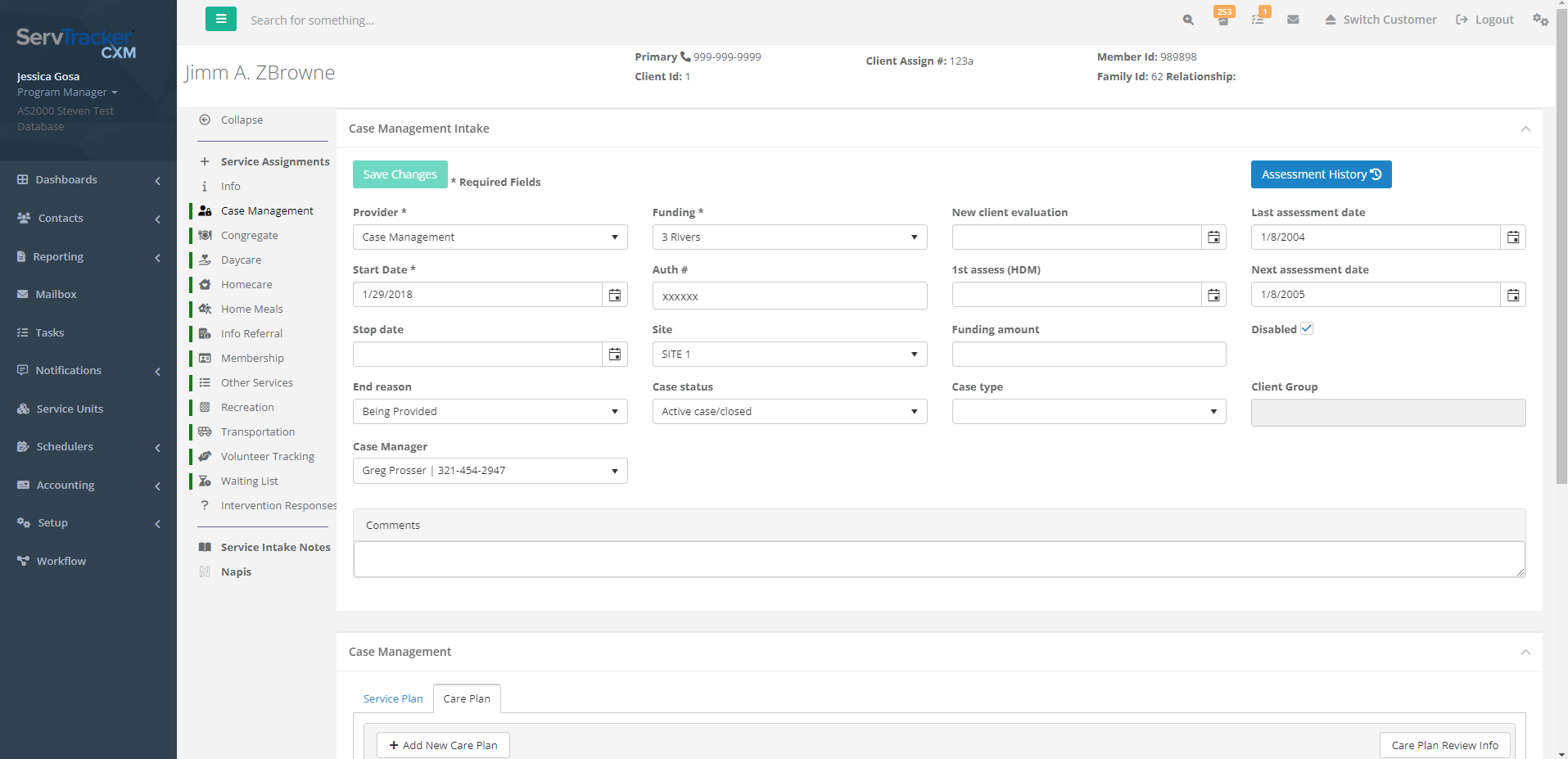 screenshot of ServTracker