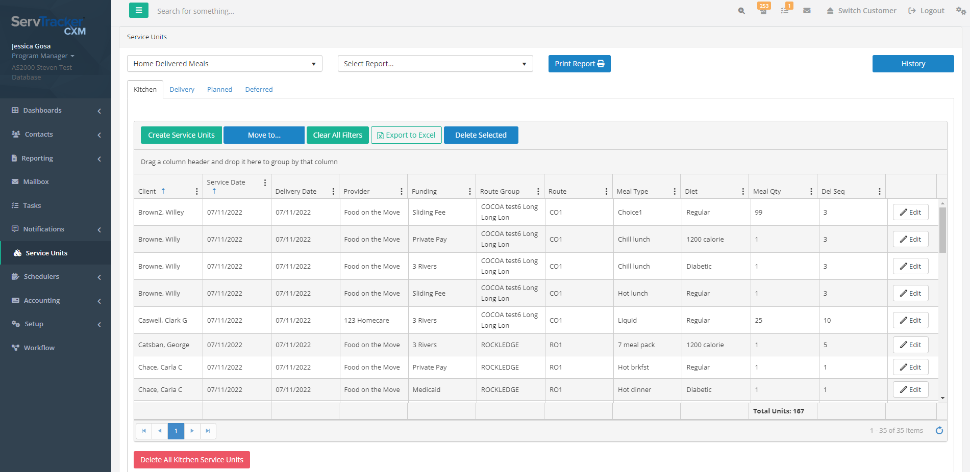 screenshot of ServTracker