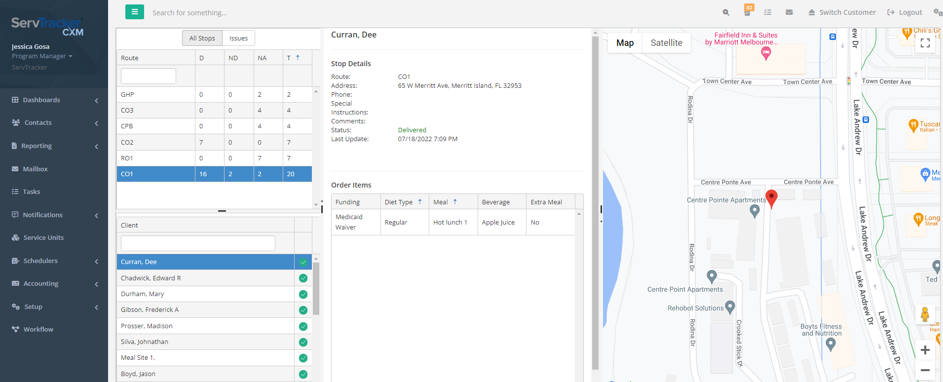 screenshot of ServTracker