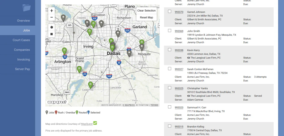 screenshot of ServeManager
