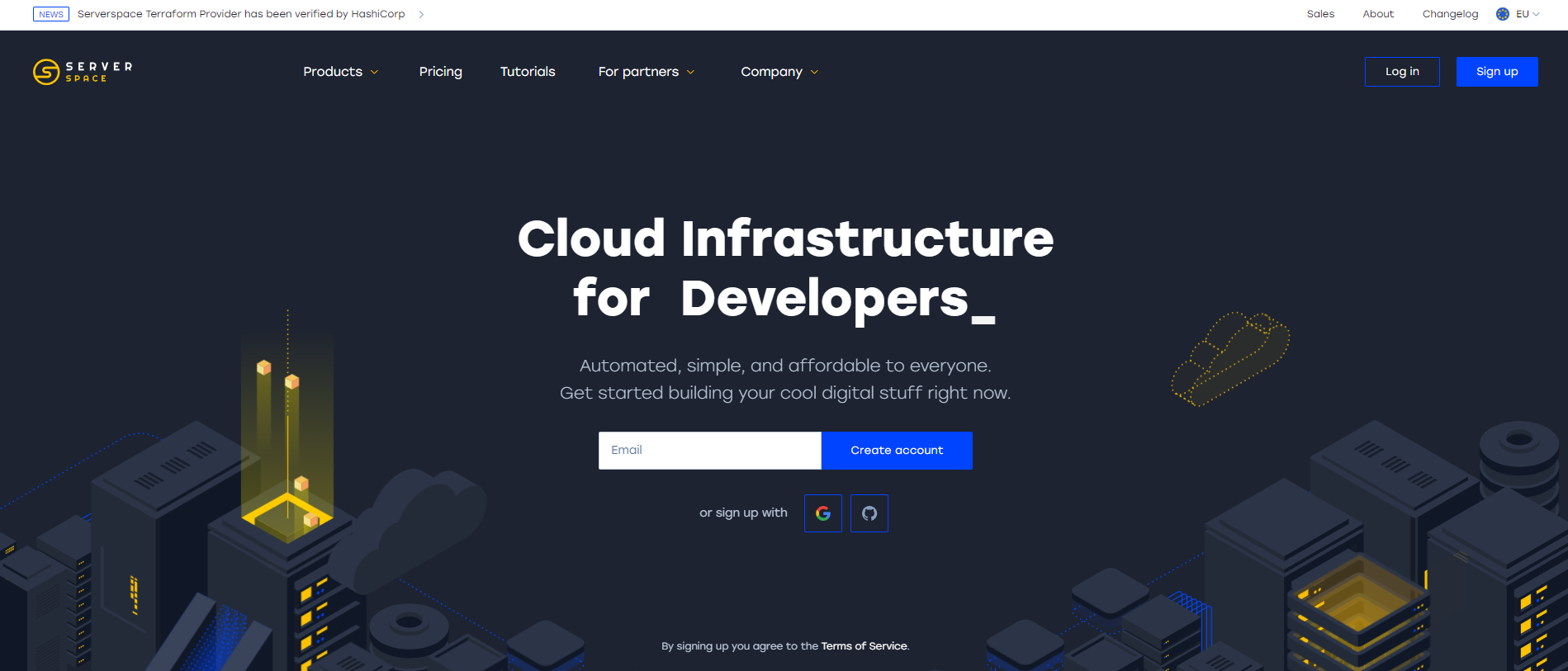 screenshot of Serverspace