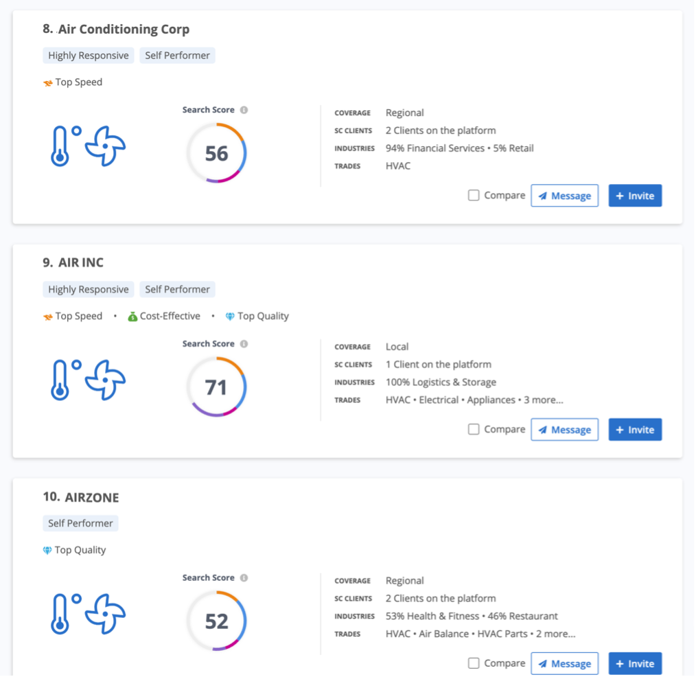 screenshot of ServiceChannel