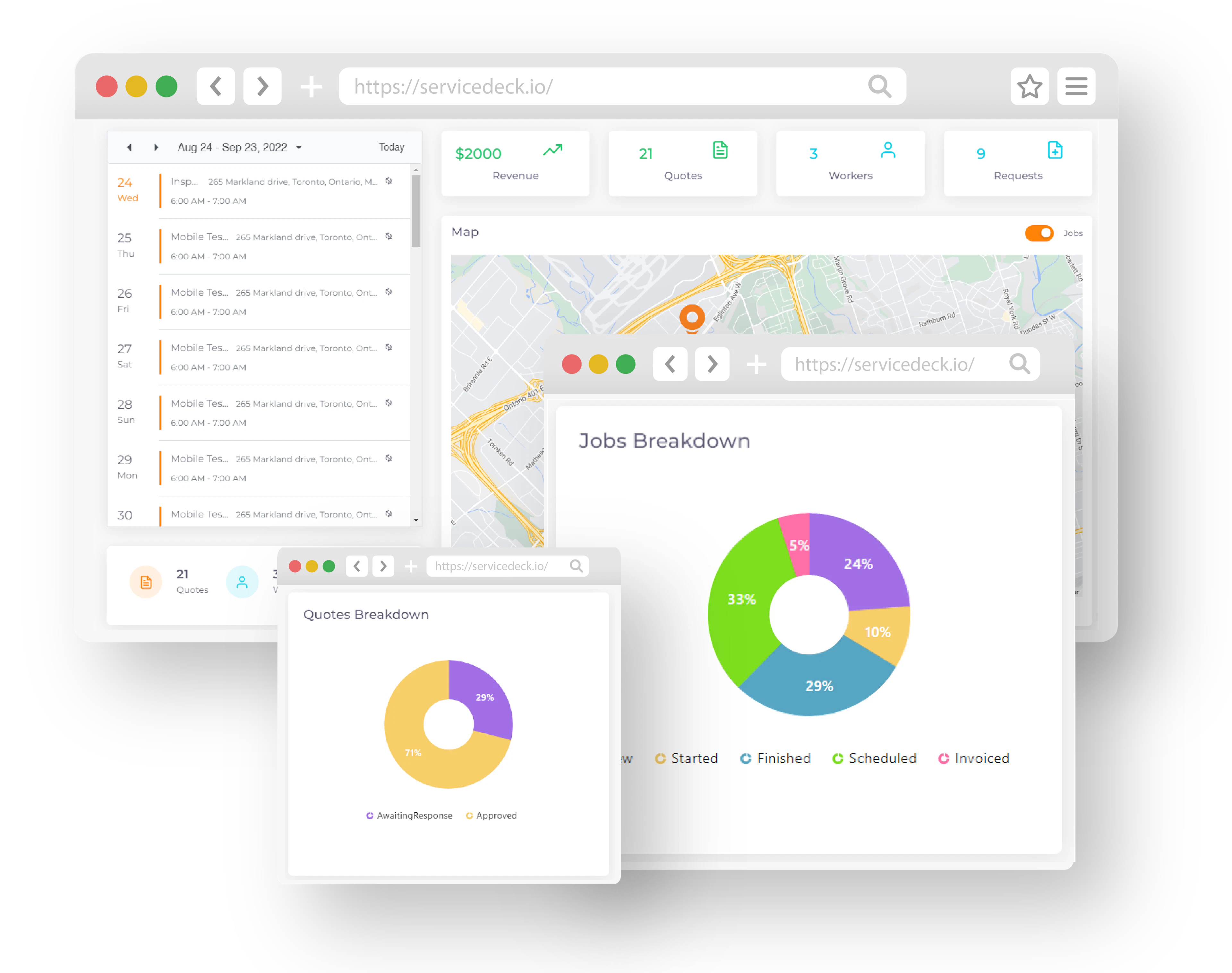 screenshot of ServiceDeck