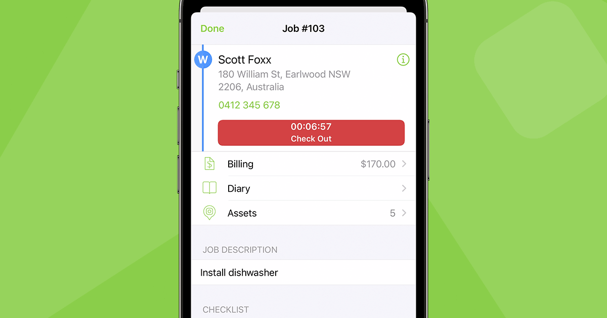screenshot of ServiceM8