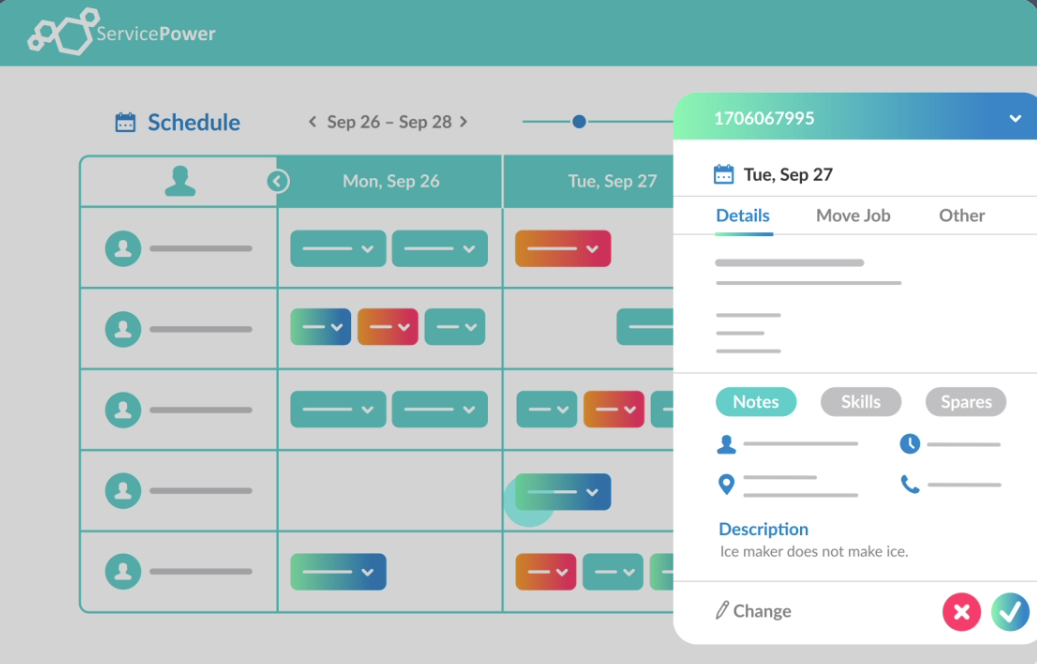 screenshot of ServicePower