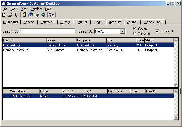 screenshot of ServiceShop