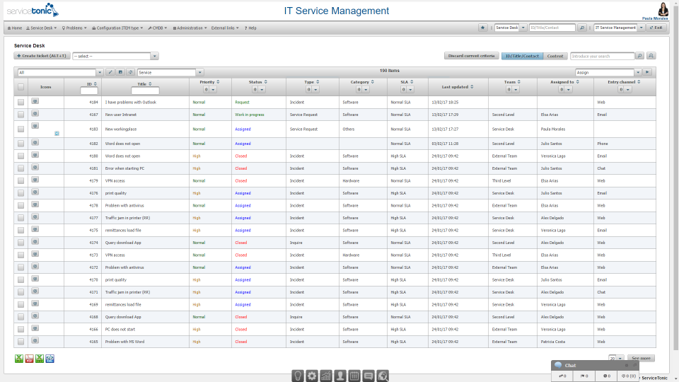 screenshot of ServiceTonic