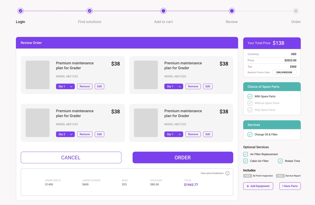 screenshot of Servicecpq