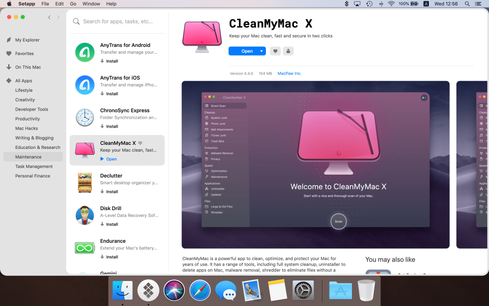 screenshot of Setapp