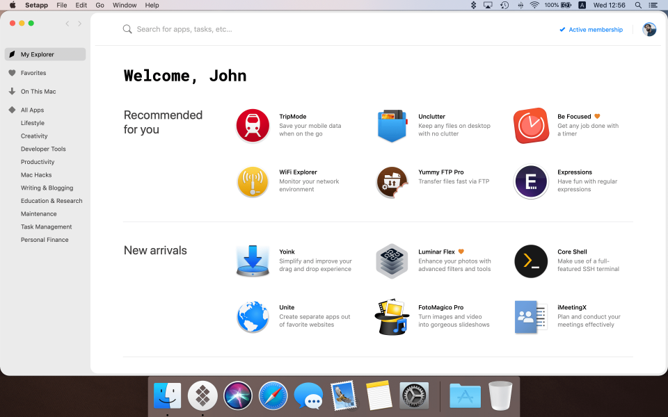 screenshot of Setapp