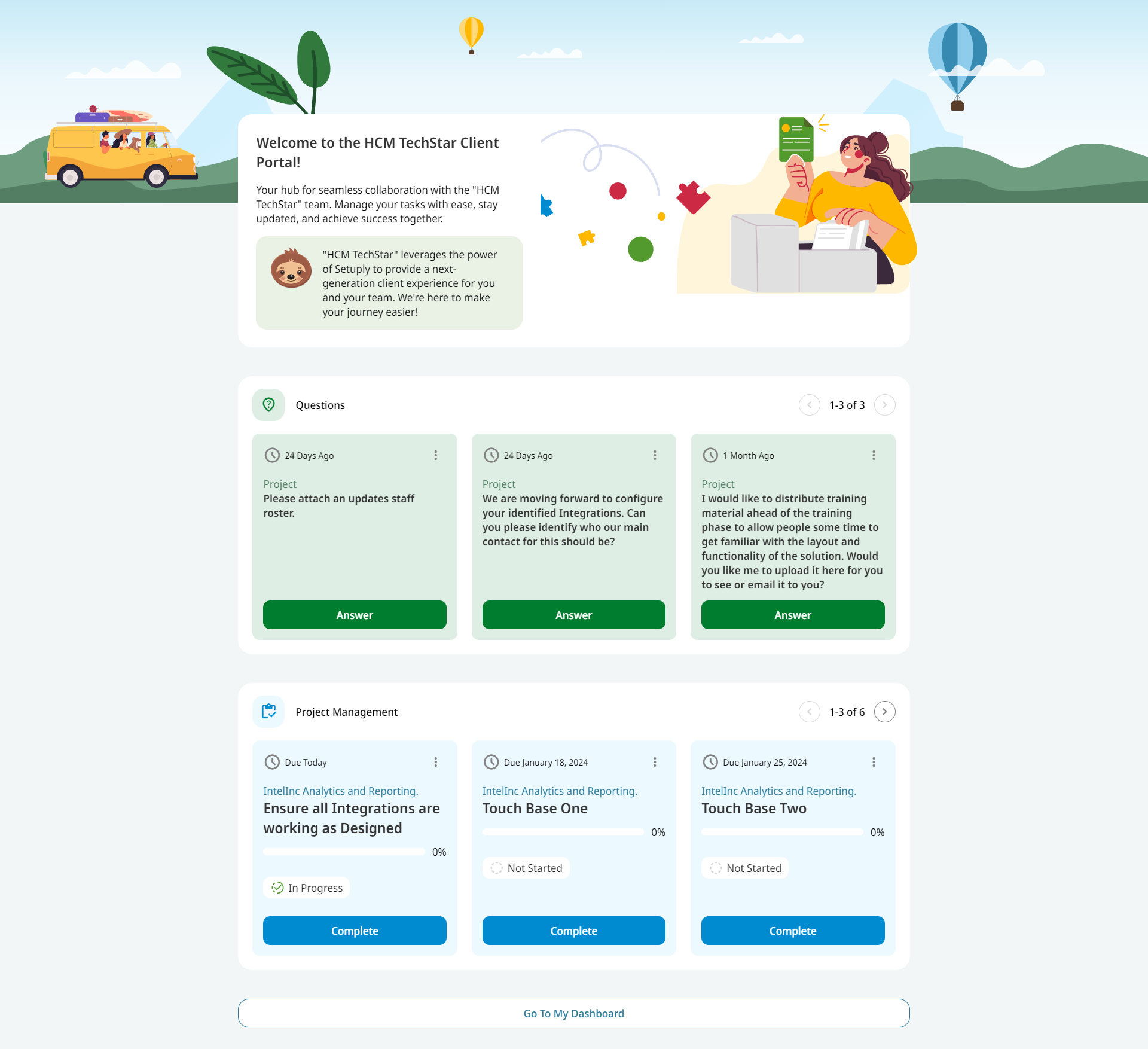 screenshot of Setuply