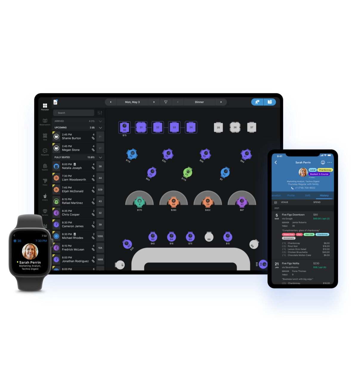 screenshot of SevenRooms