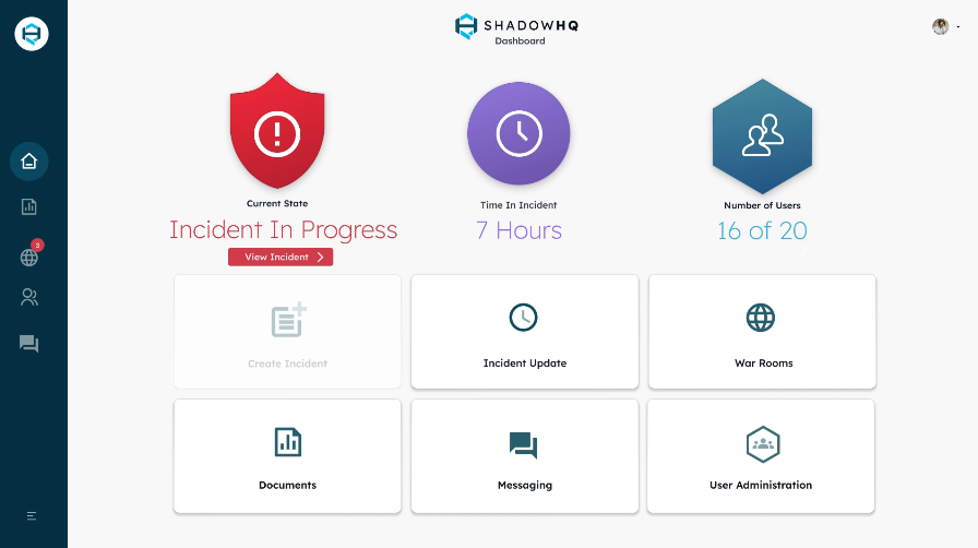 screenshot of ShadowHQ