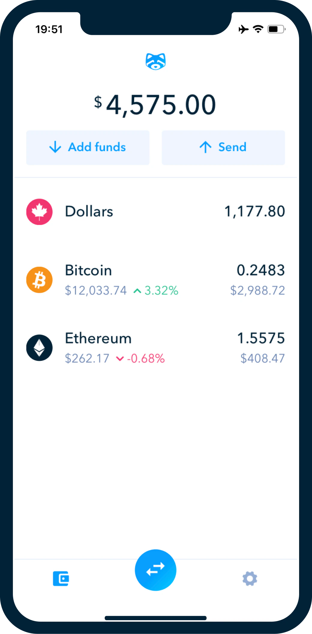 screenshot of Shakepay