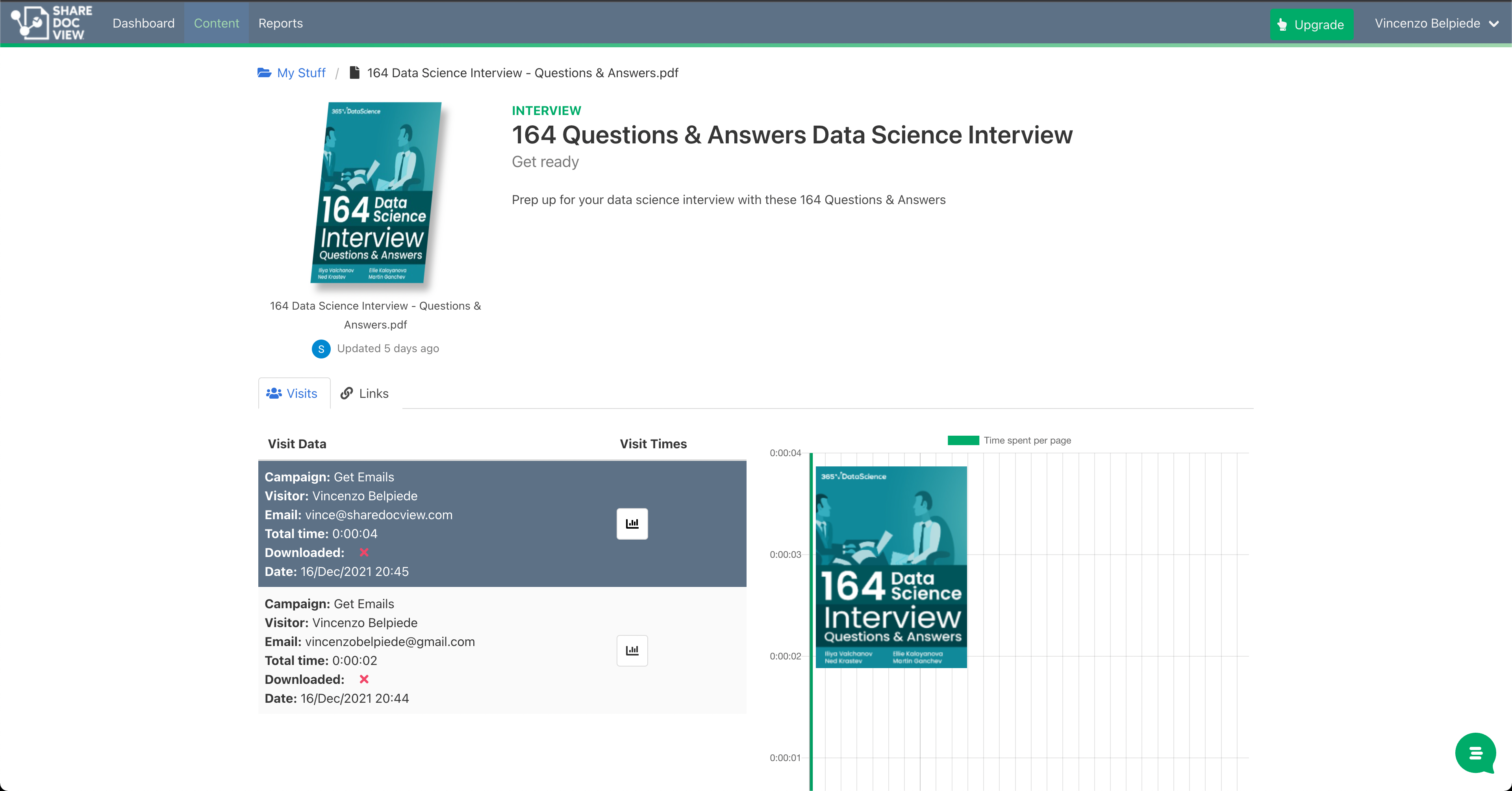 screenshot of ShareDocView