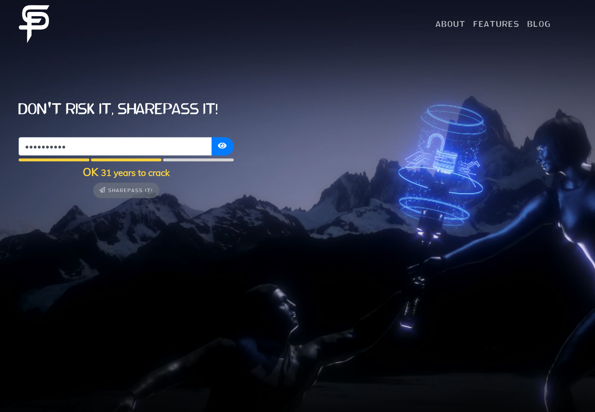 screenshot of SharePass