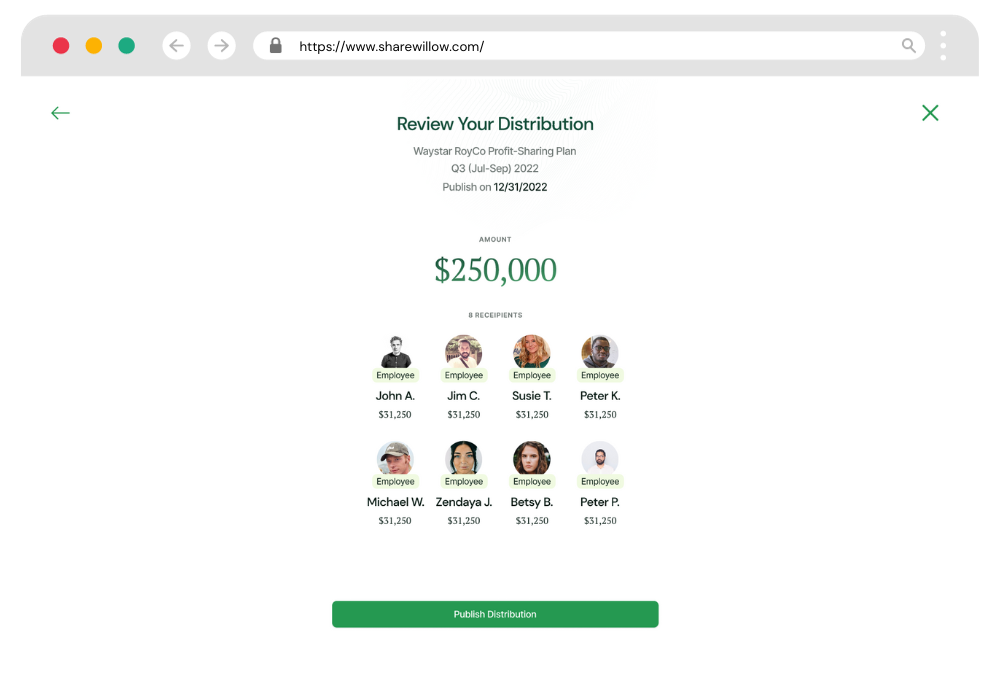 screenshot of ShareWillow