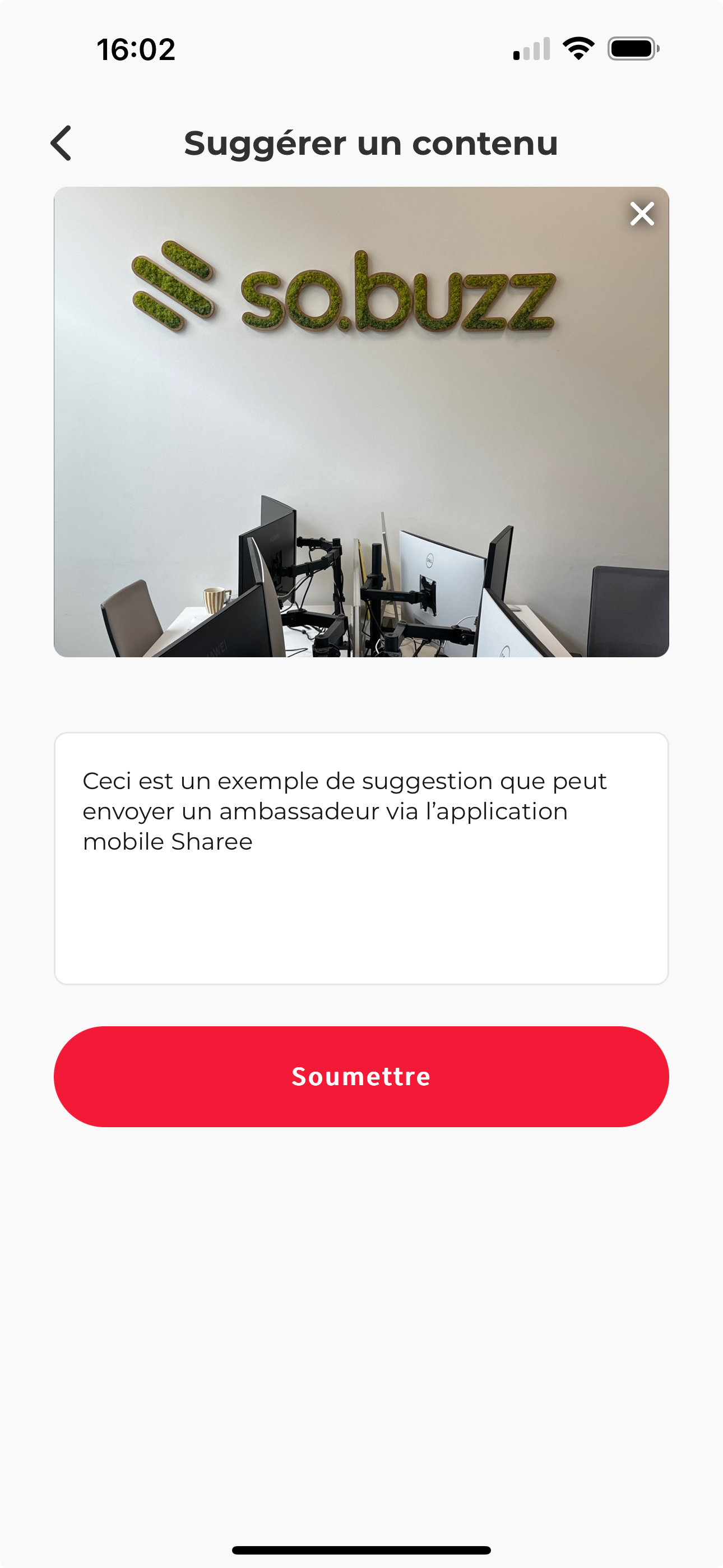 screenshot of Sharee