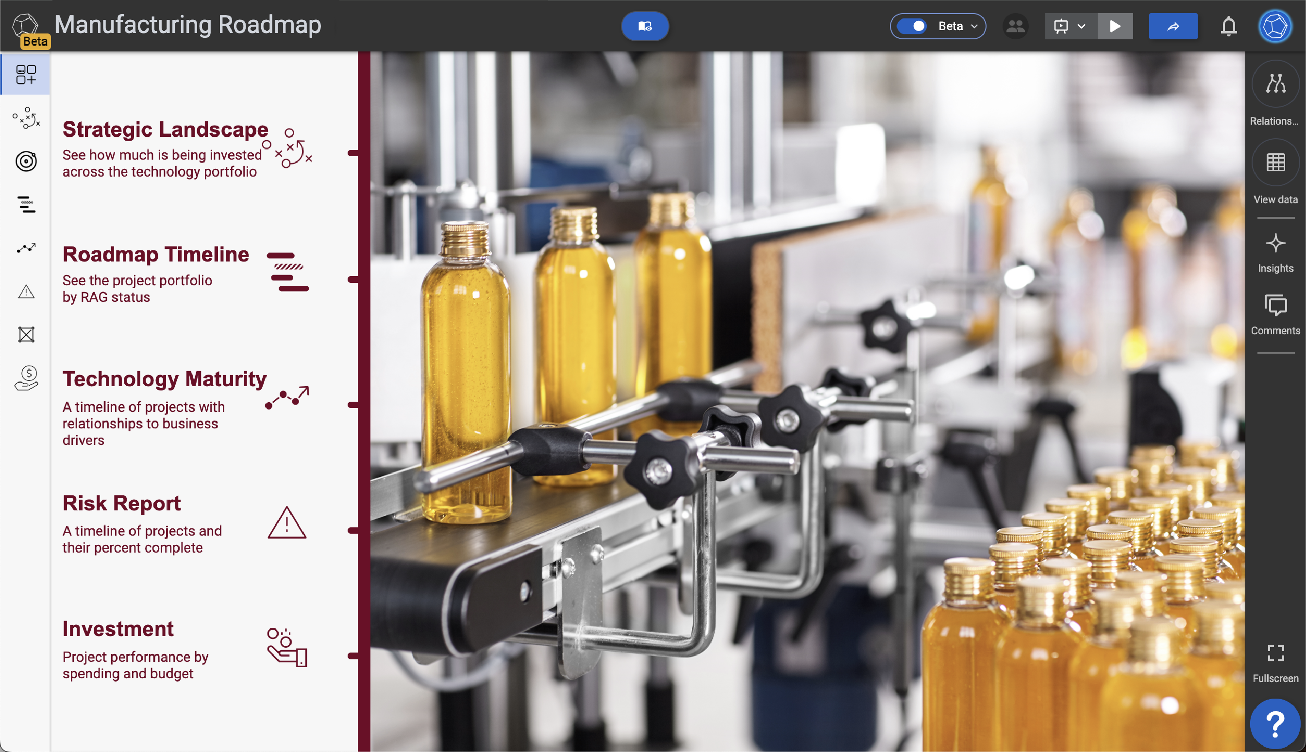screenshot of SharpCloud