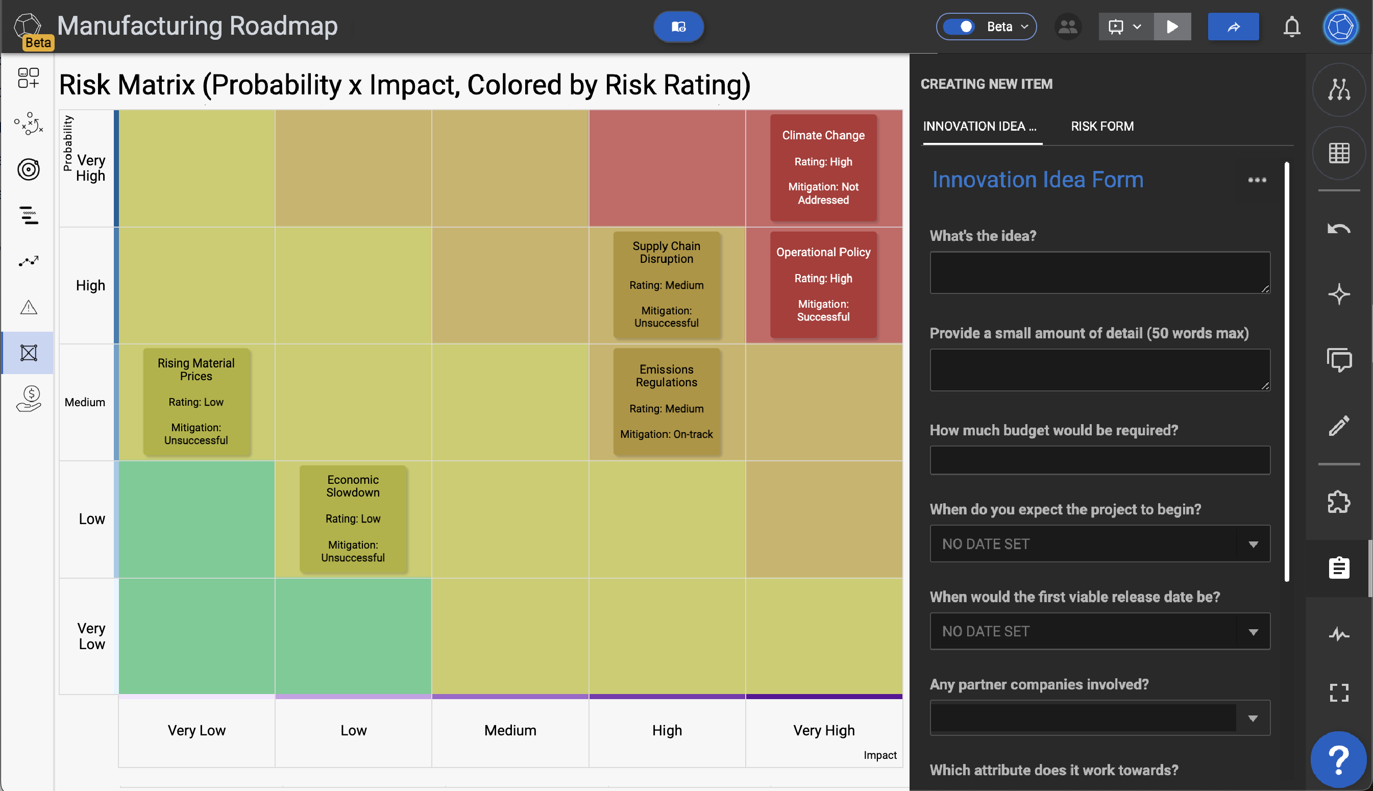 screenshot of SharpCloud