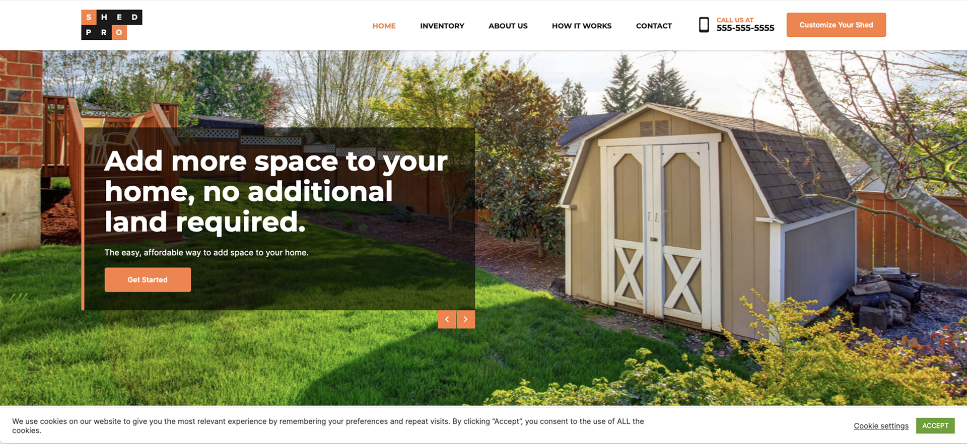 screenshot of ShedPro