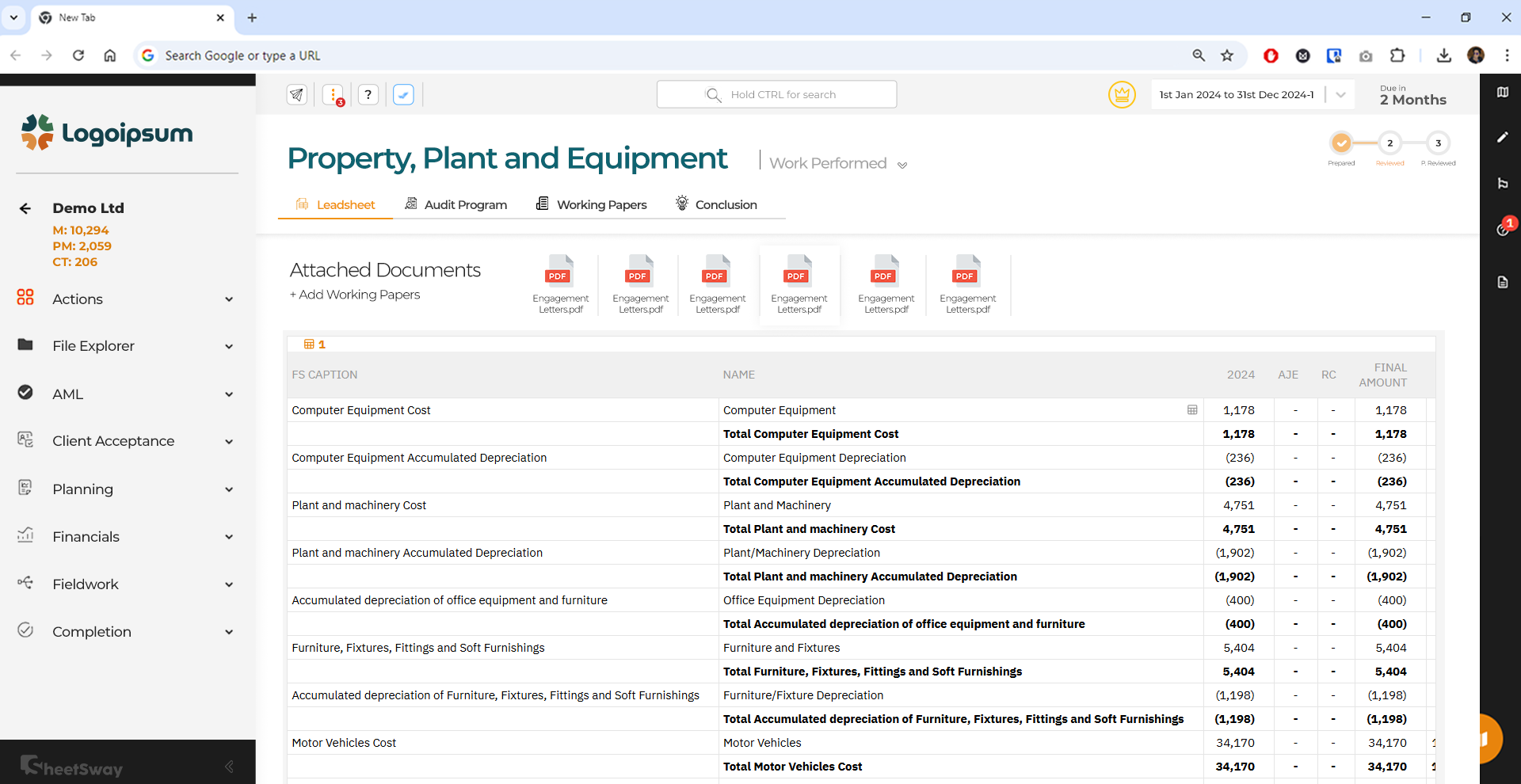 screenshot of Sheetsway