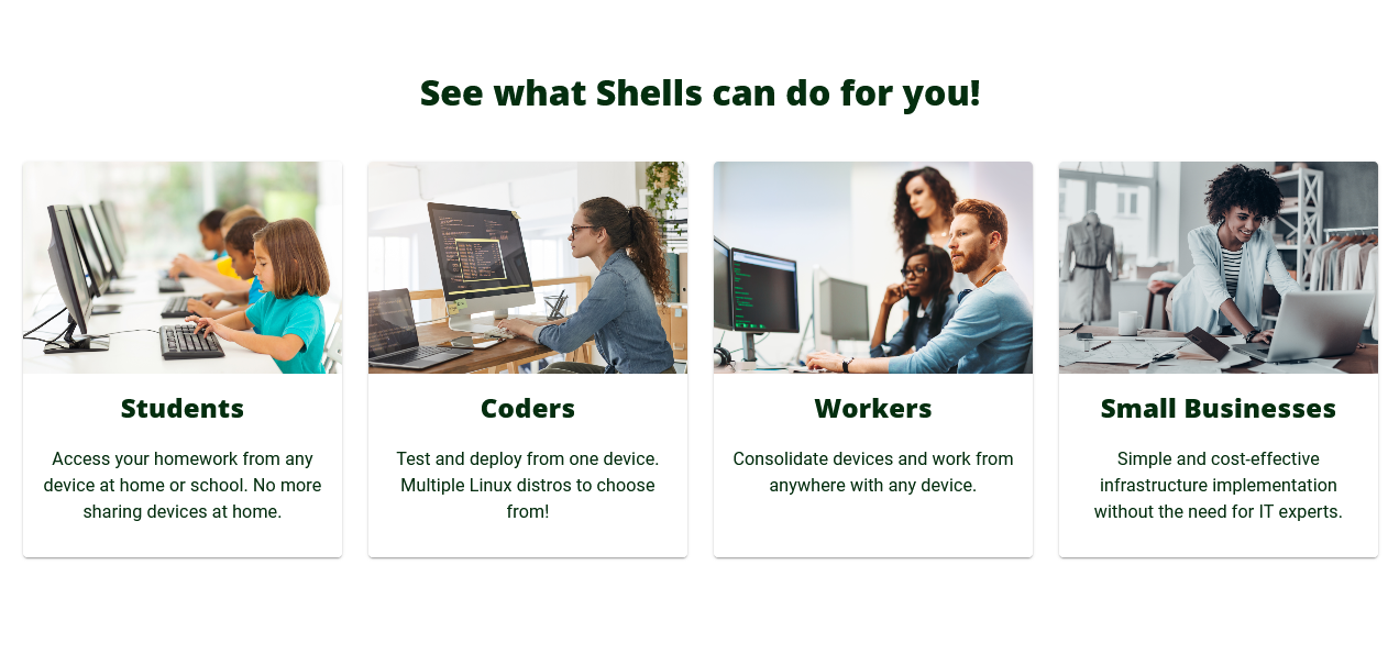 screenshot of Shells