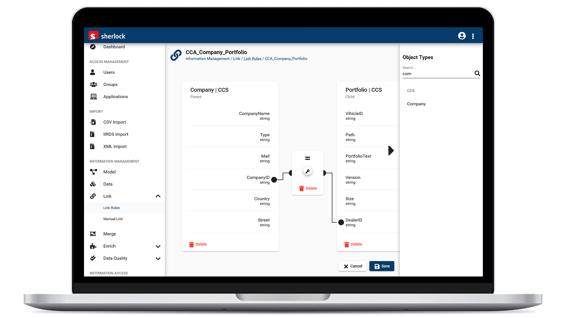 screenshot of Sherlock