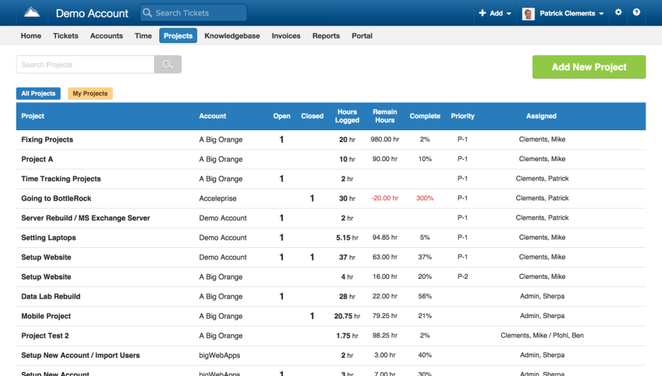 screenshot of SherpaDesk