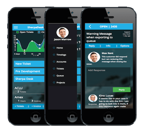 screenshot of SherpaDesk