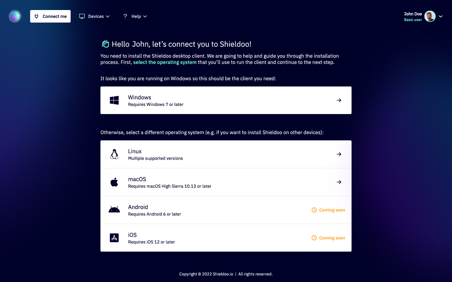 screenshot of Shieldoo
