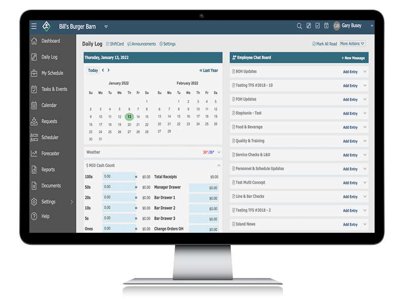 screenshot of ShiftForce