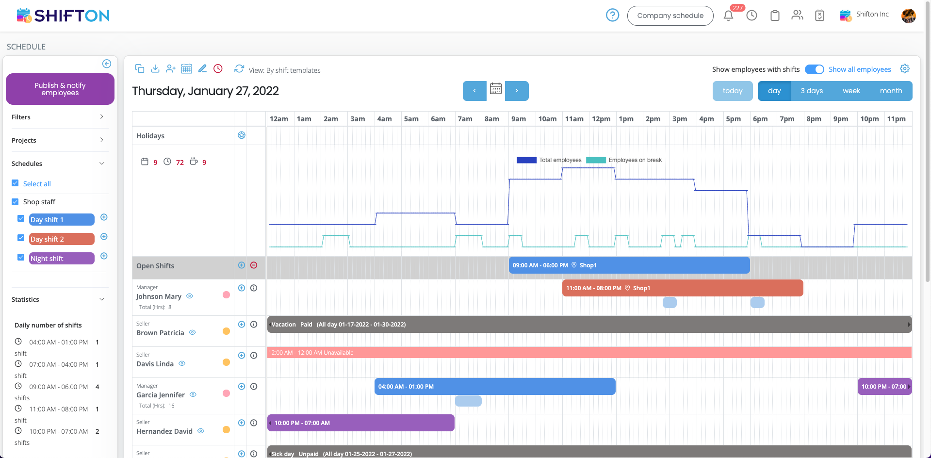 screenshot of Shifton